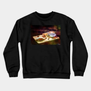 Coffee and Cloves - Cozy Cafe Impressionist Painting Crewneck Sweatshirt